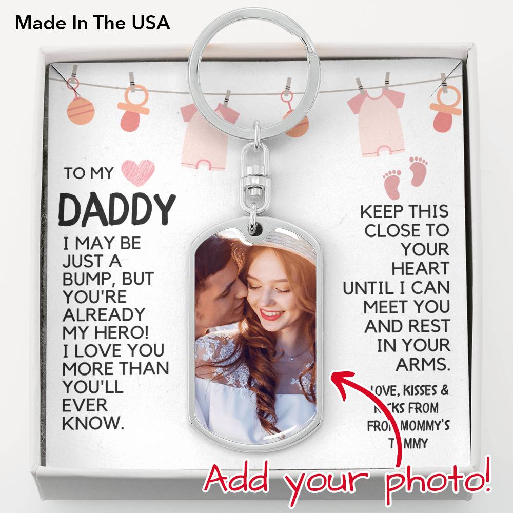 To My Daddy Father’s Day Ultrasound Keychain Pink