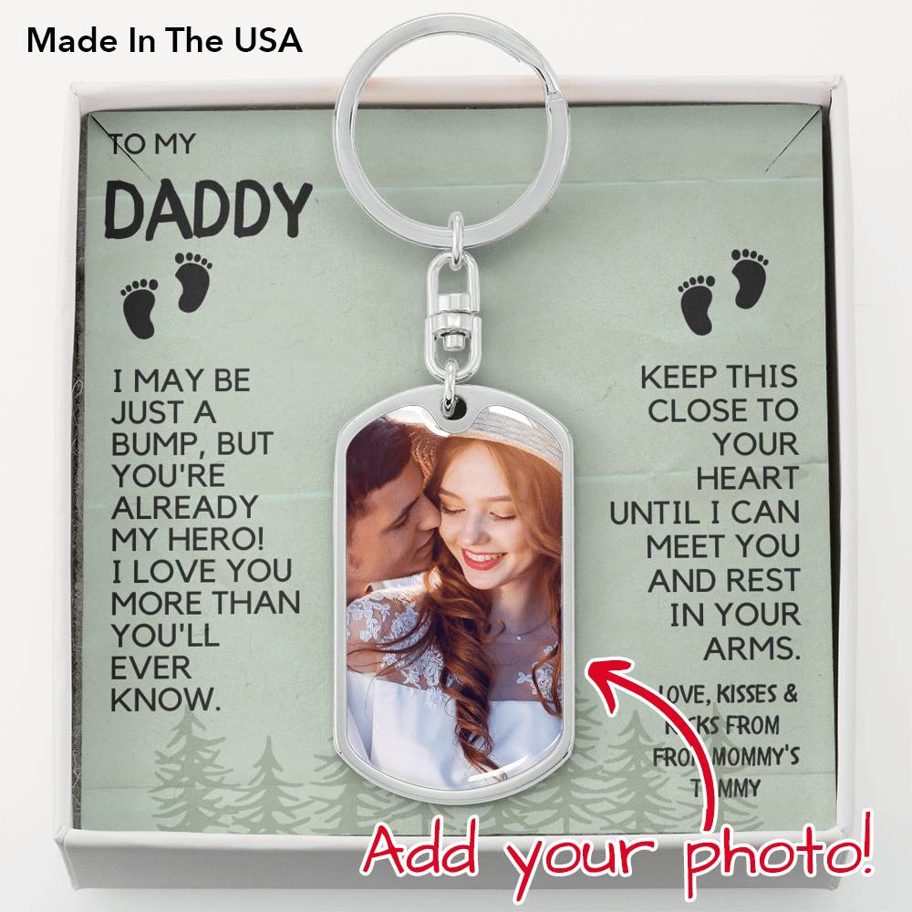 To My Daddy Father’s Day Ultrasound Keychain Nature