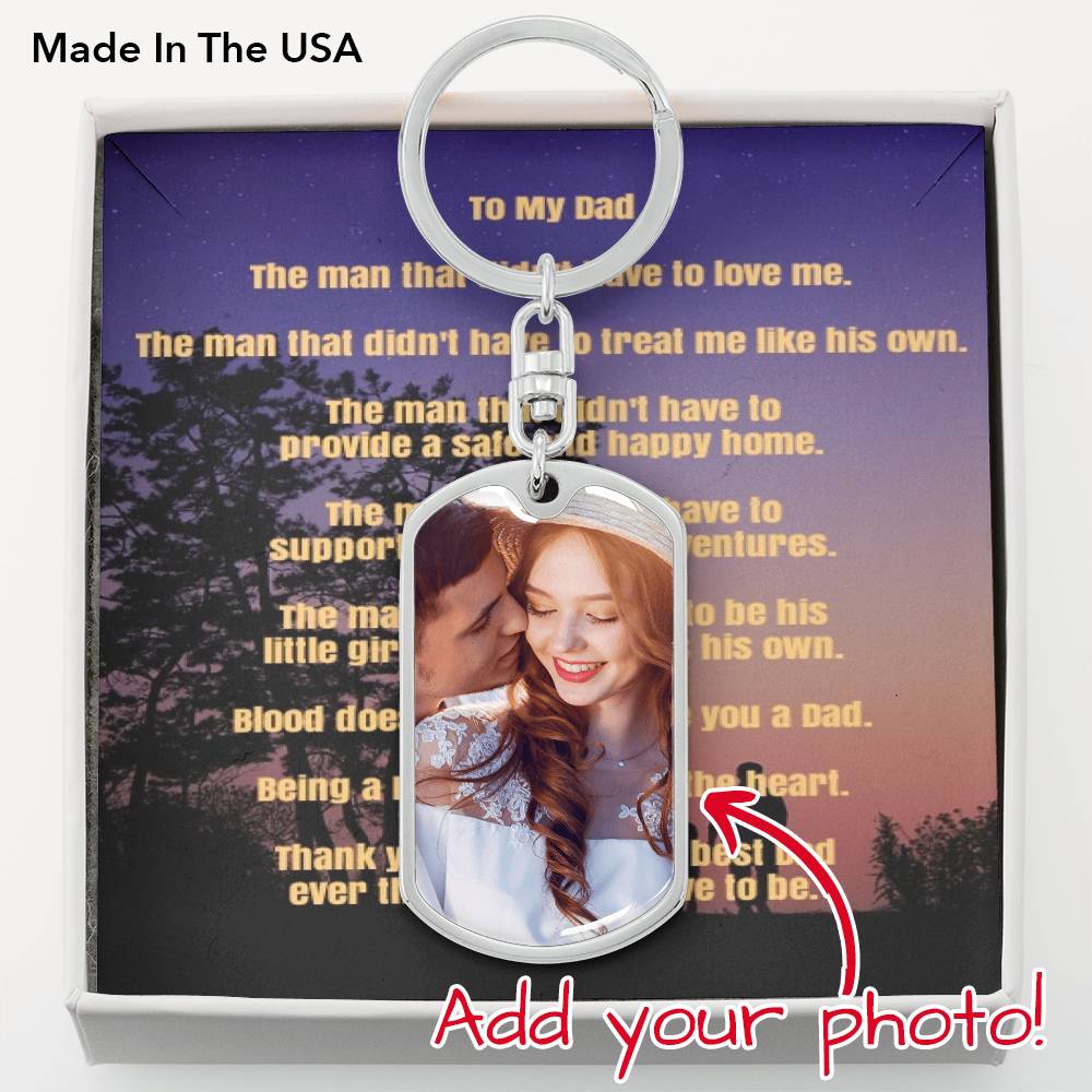 Father’s day, Step Dad, Best Dad, Step Daughter,  Dad gift Keychain