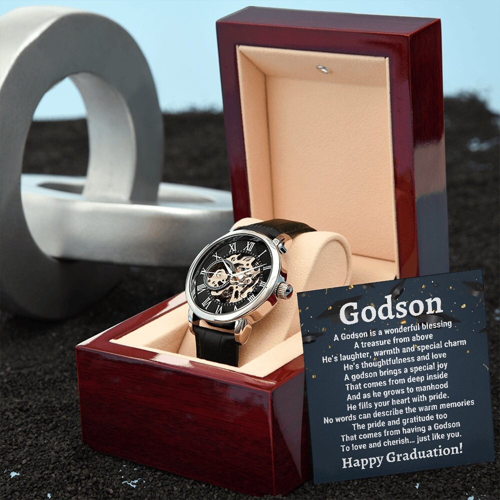 Godson Graduation Gift from Godmother, Godson Gift, College Graduation Gift, Luxury Watch Gift for Godson, Godson Gift from Godfather