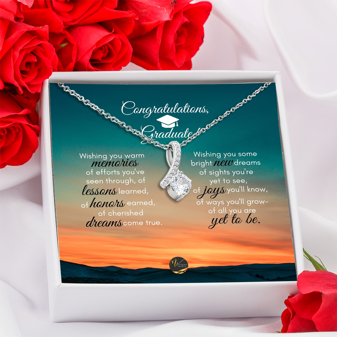 Love Knot Graduation Necklace – Bright New Dreams