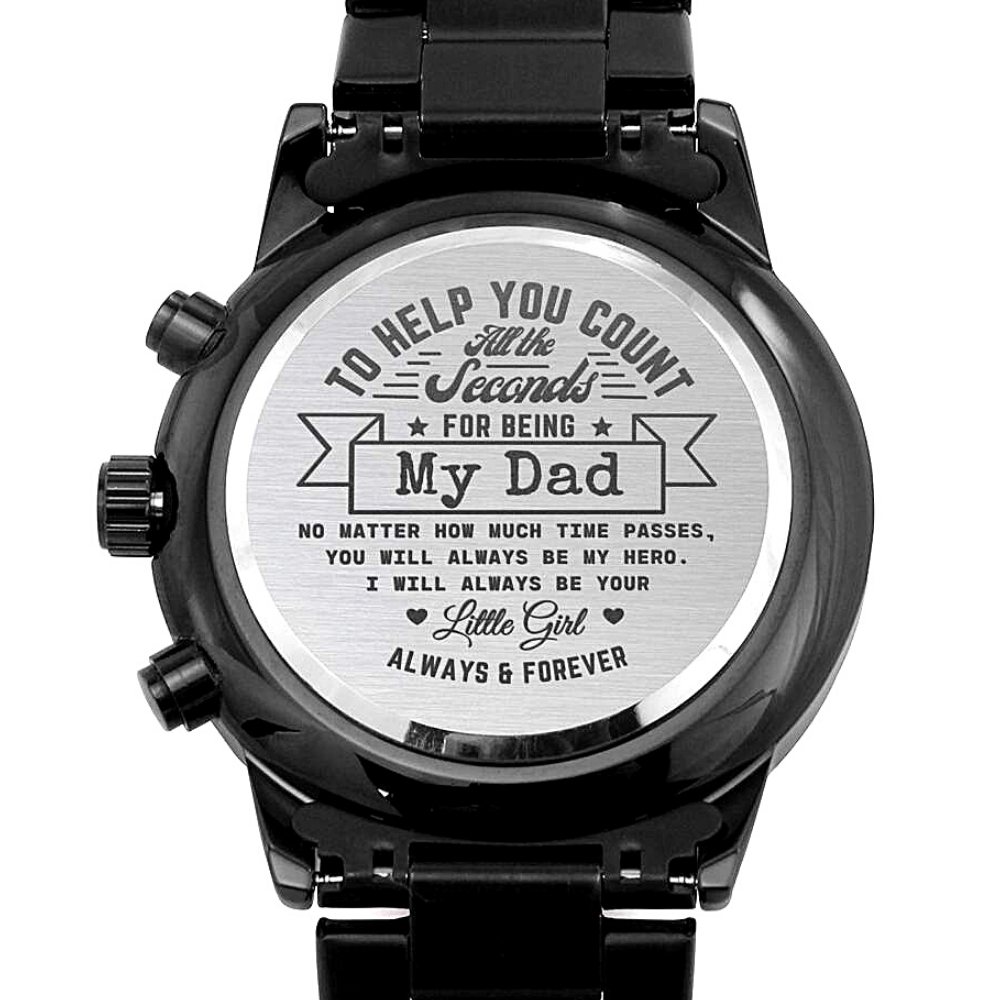 TIME WITH MY DAD FATHER’S DAY ENGRAVED WATCH