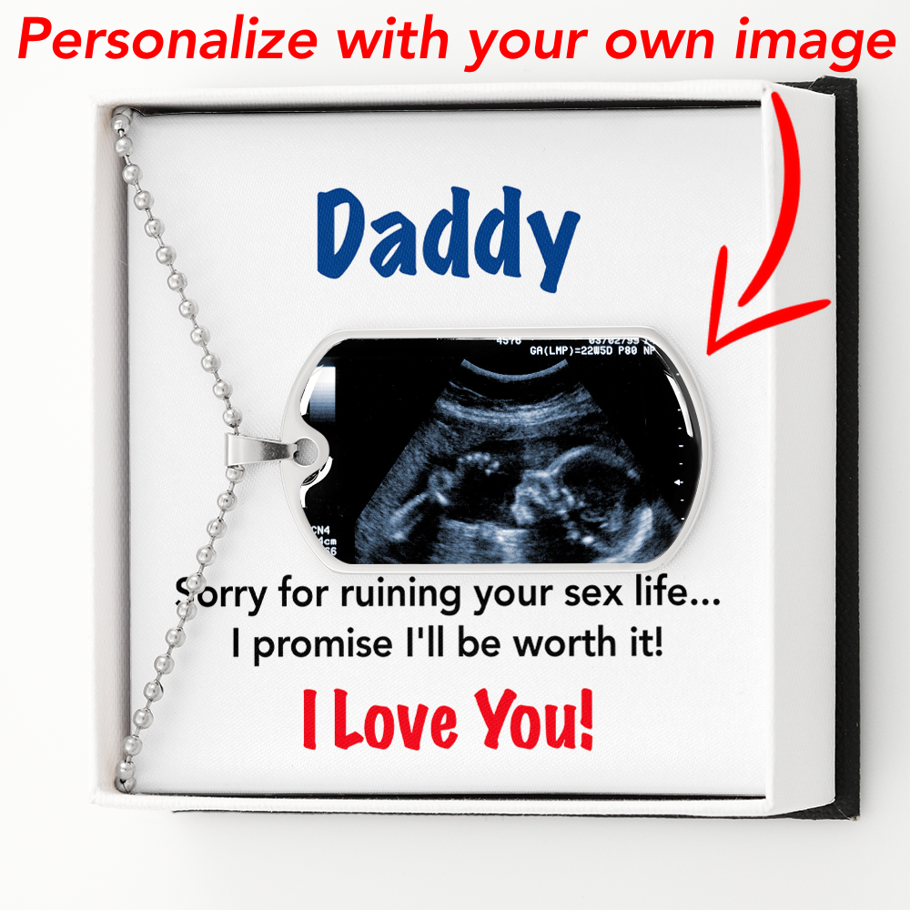 Memorable Father-To-Be Personalized Ultrasound Gift Necklace