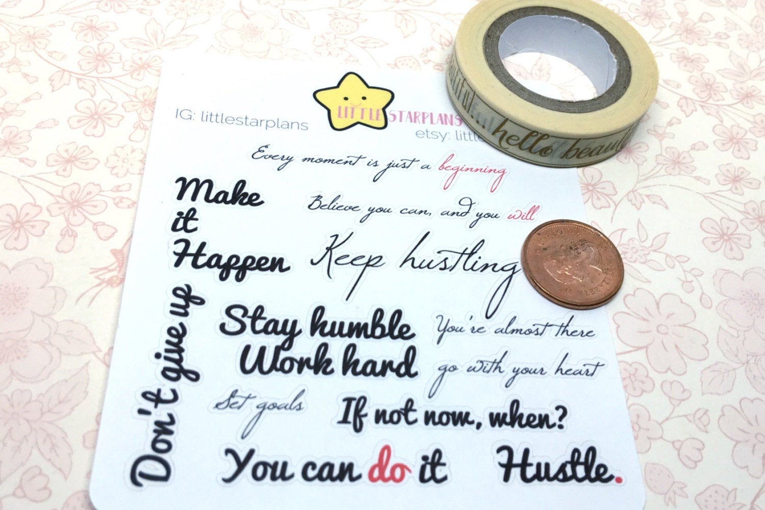 Hustling Quotes Planner Stickers, Motivation for Work Hard Quotes, Go –  Littlestarplans