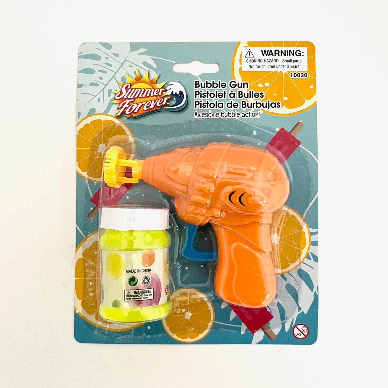 SUMMER BUBBLE GUN W/BUBBLE SOLUTION