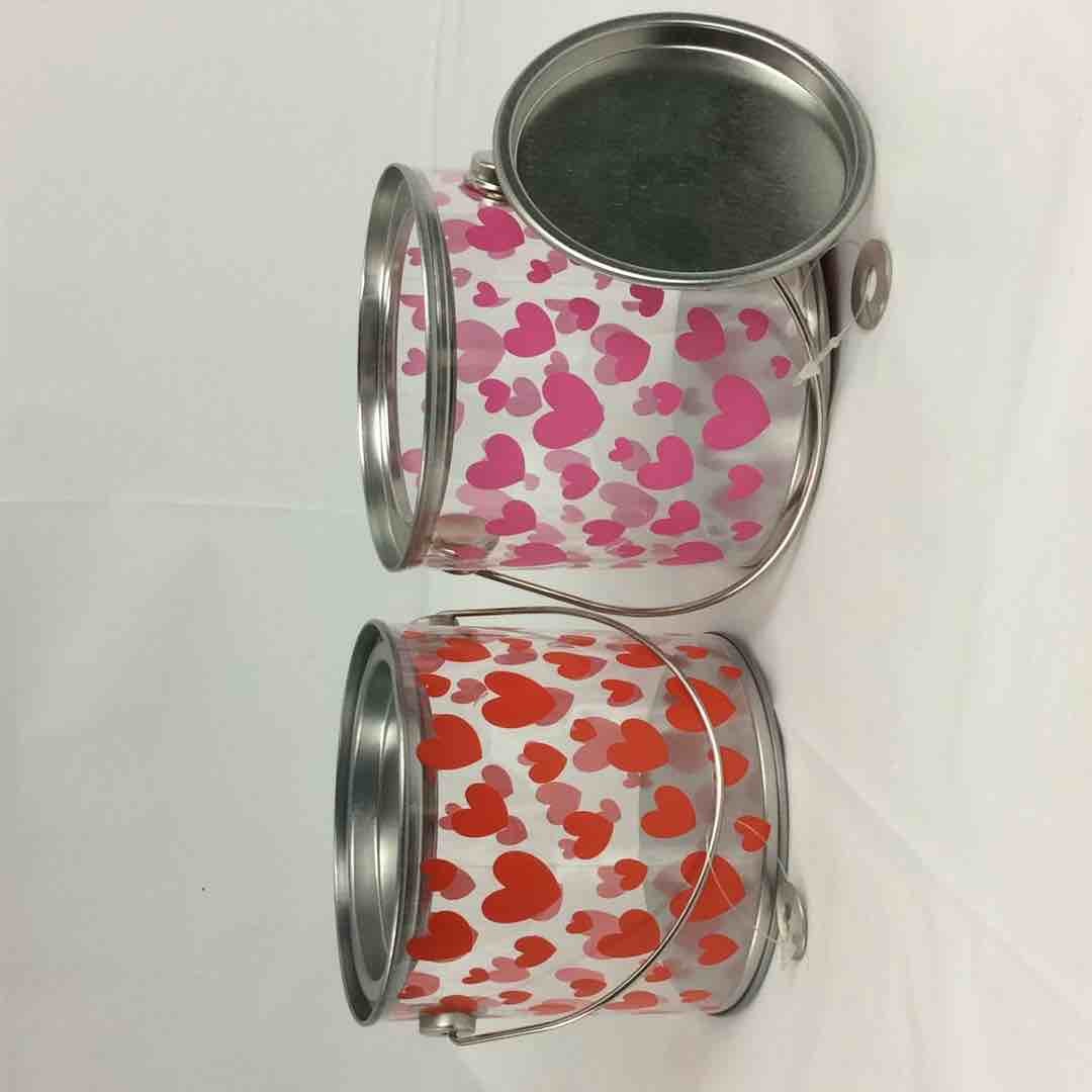 VAL TIN PAINT CAN WITH CLEAR SIDES