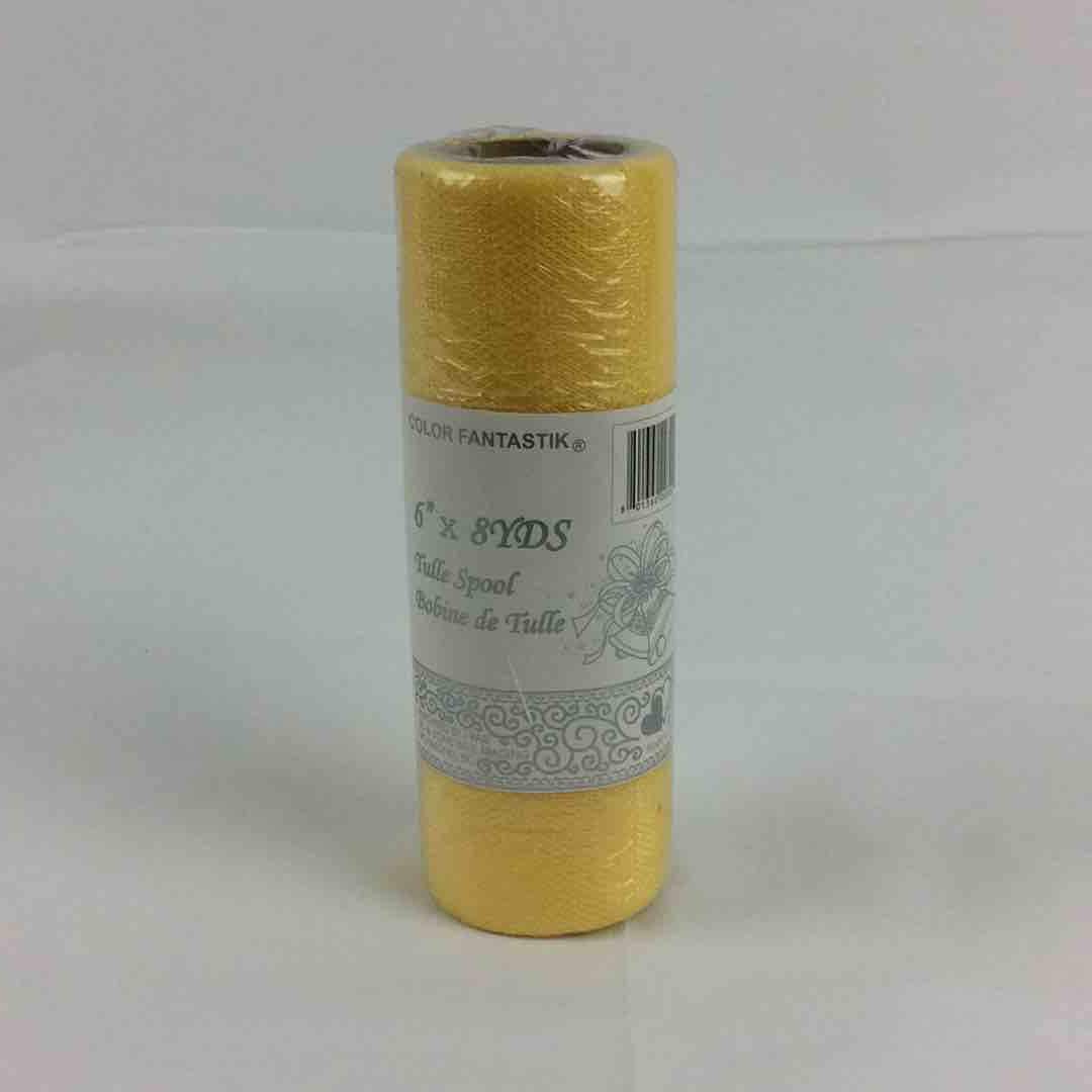 6in x 8yard WEDDING TULLE ROLL GOLD