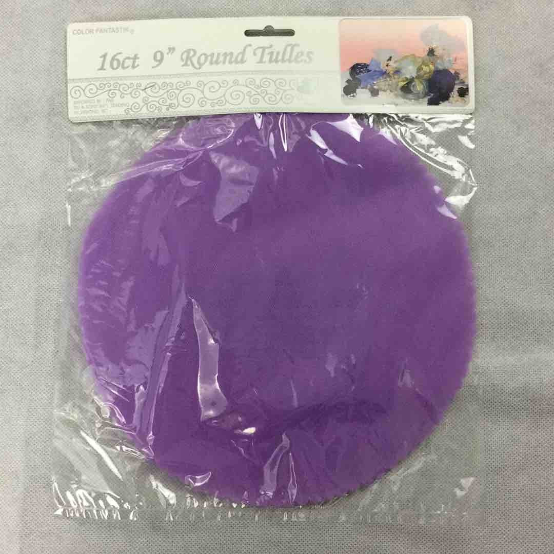 16pcs WEDDING ROUND TULLES LAVENDER