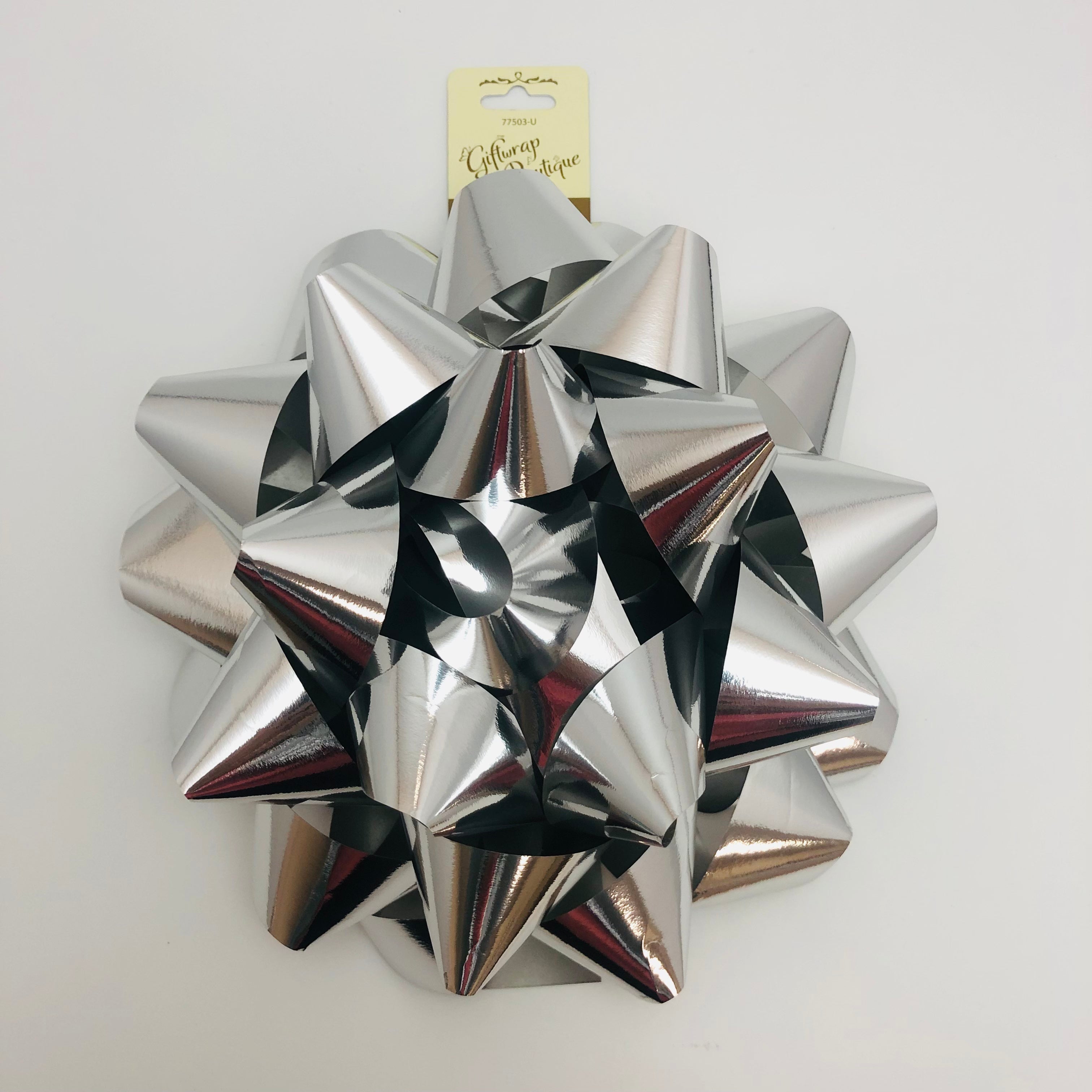 GIFT BOW STAR BOW JUMBO SILVER