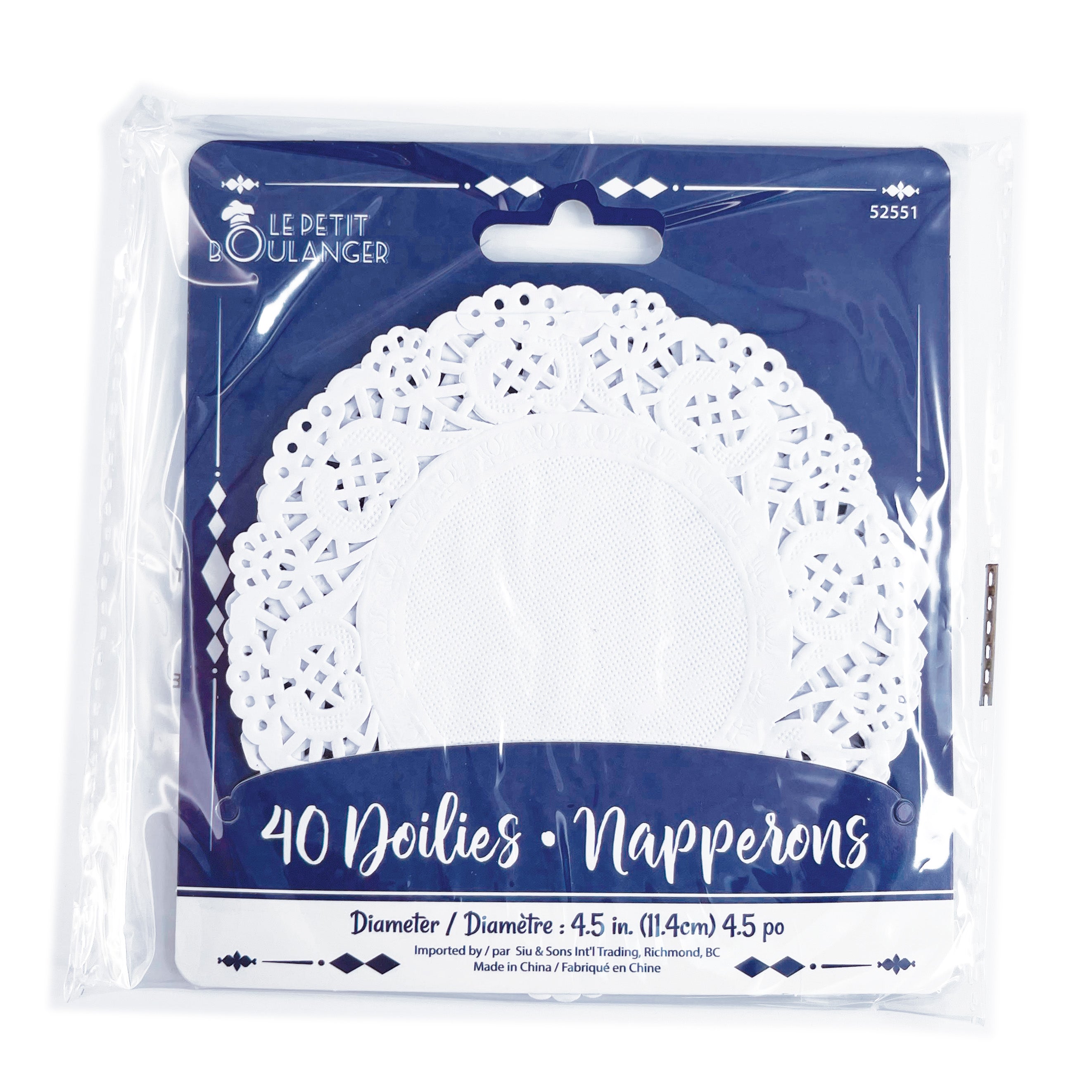 PAPER DOILIES WHITE 40PCS 4.5"