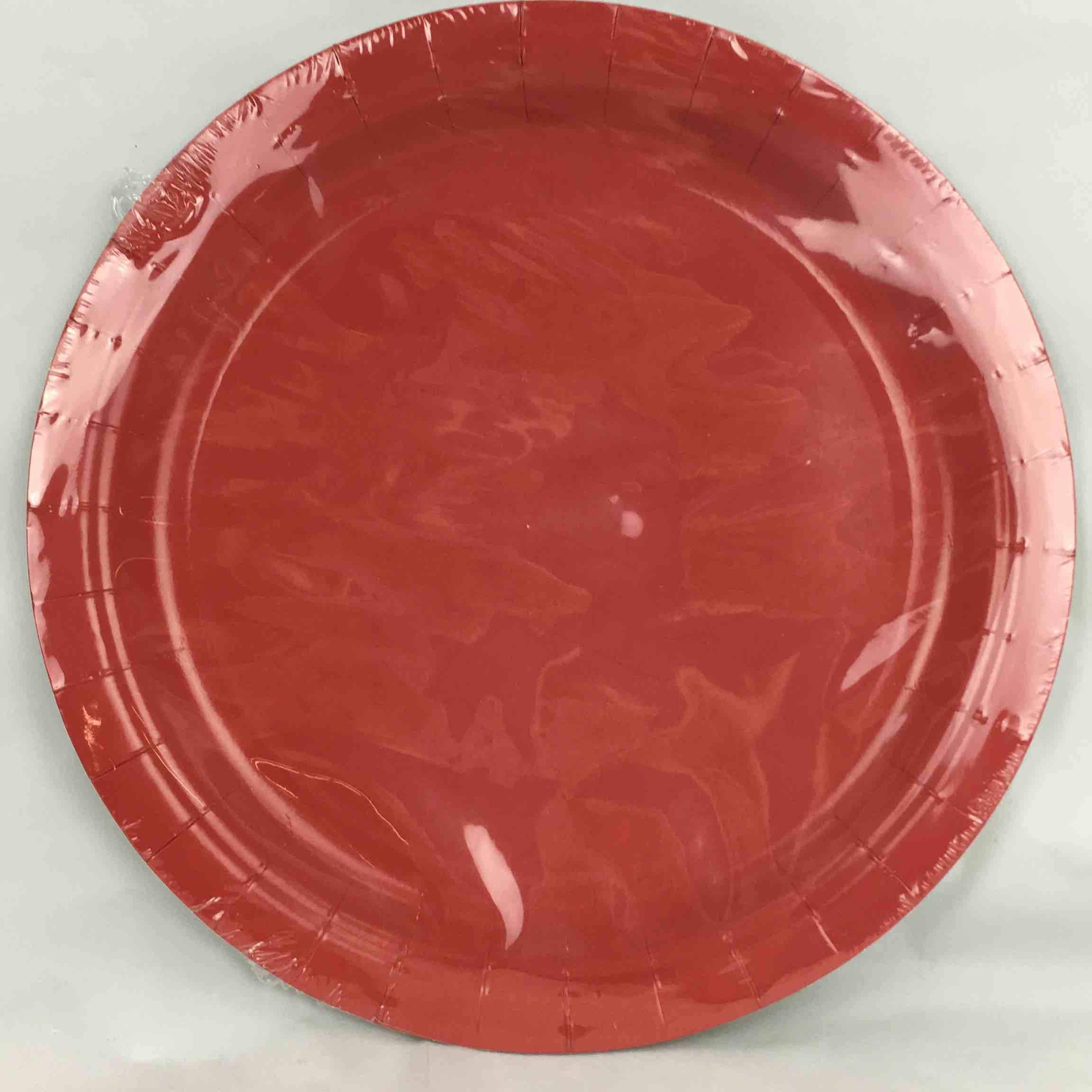 SOLID RED PLATES 9in  8pcs