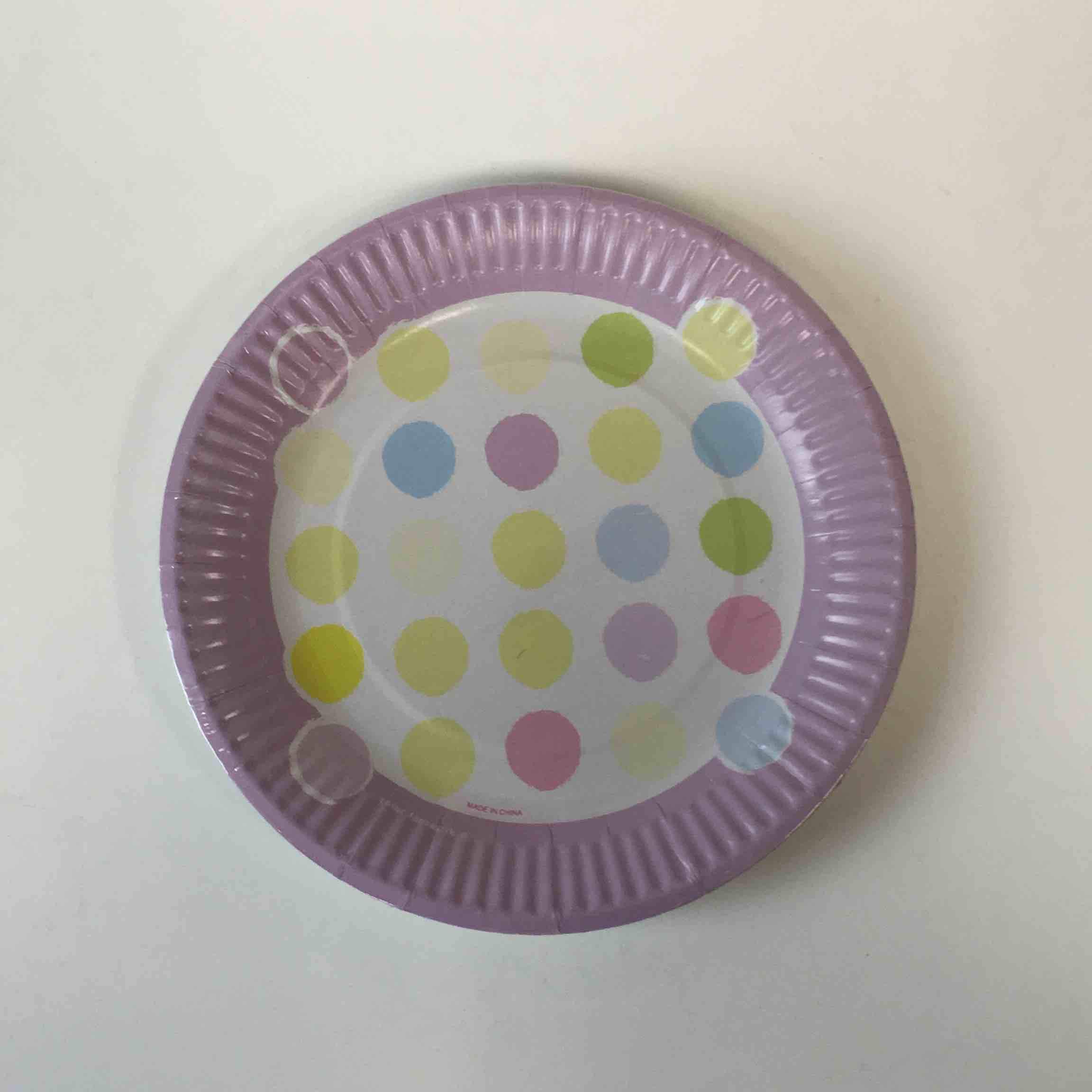 ENSEMBLE .EASTER DOTS PLATES 7IN 8PCS