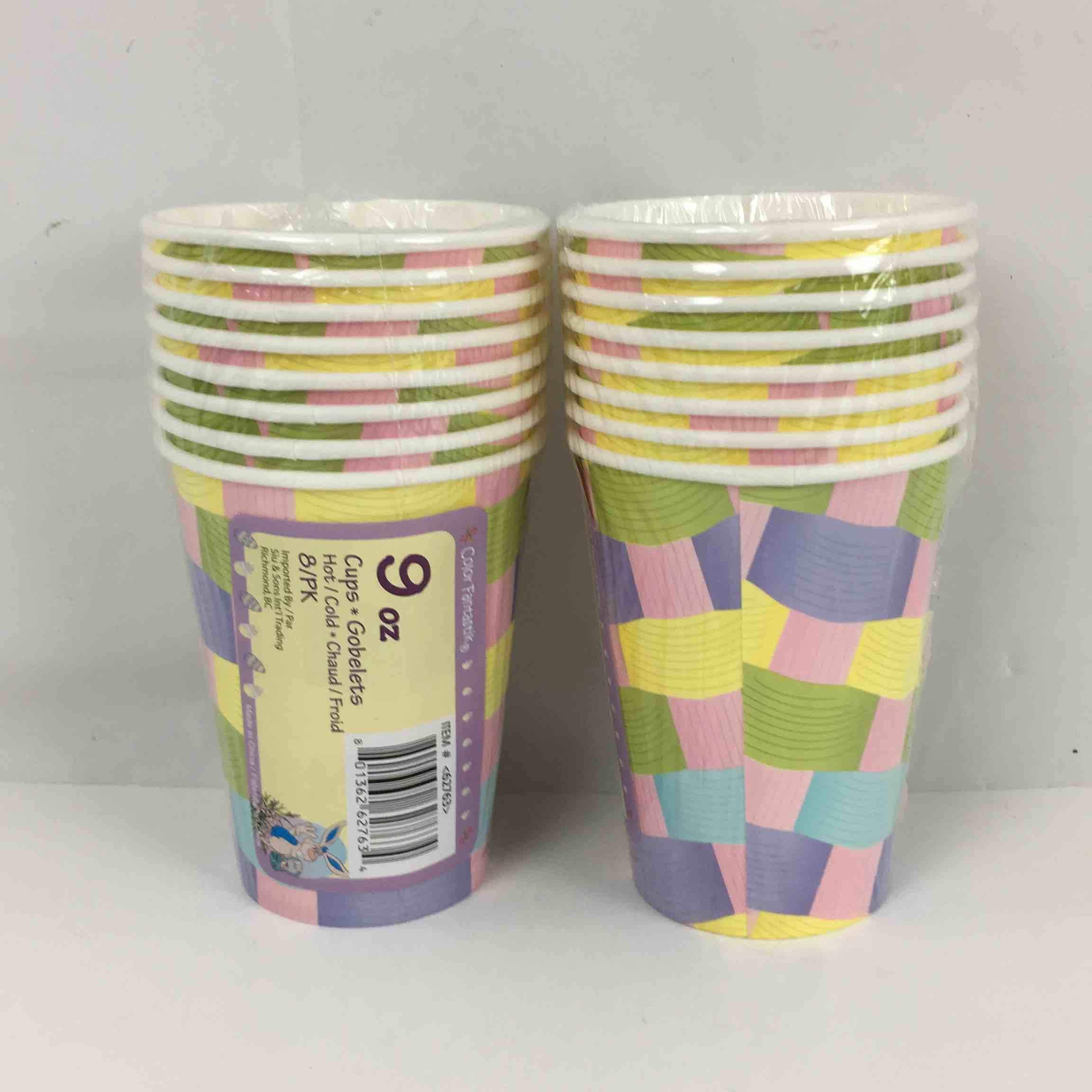 ENSEMBLE .EASTER BASKET PATTERN CUPS 8PCS