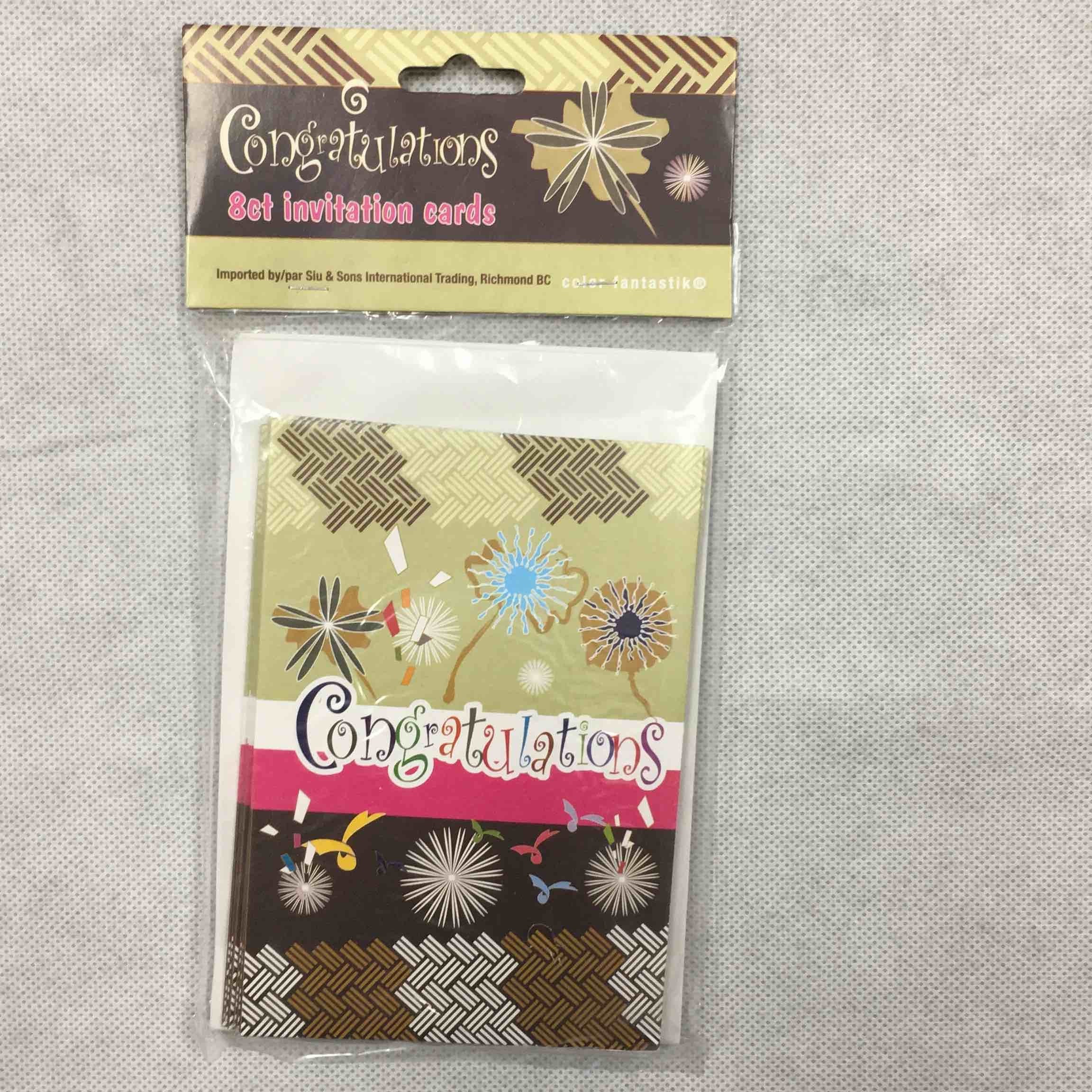 ENSEMBLE CONGRATULATION INVITATIONS 8pcs