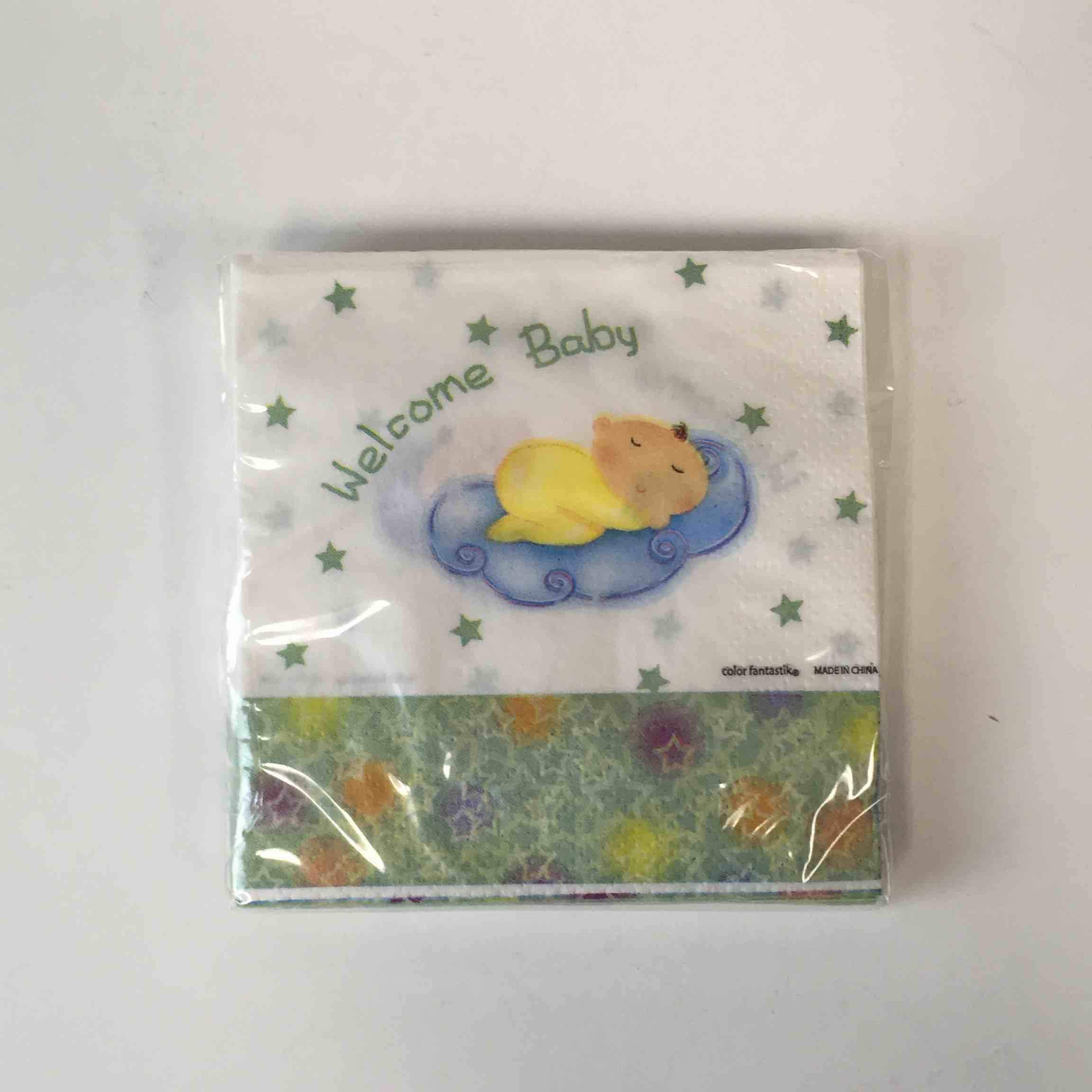 ENSEMBLE BABY WELCOME BEV NAPKINS 24pcs