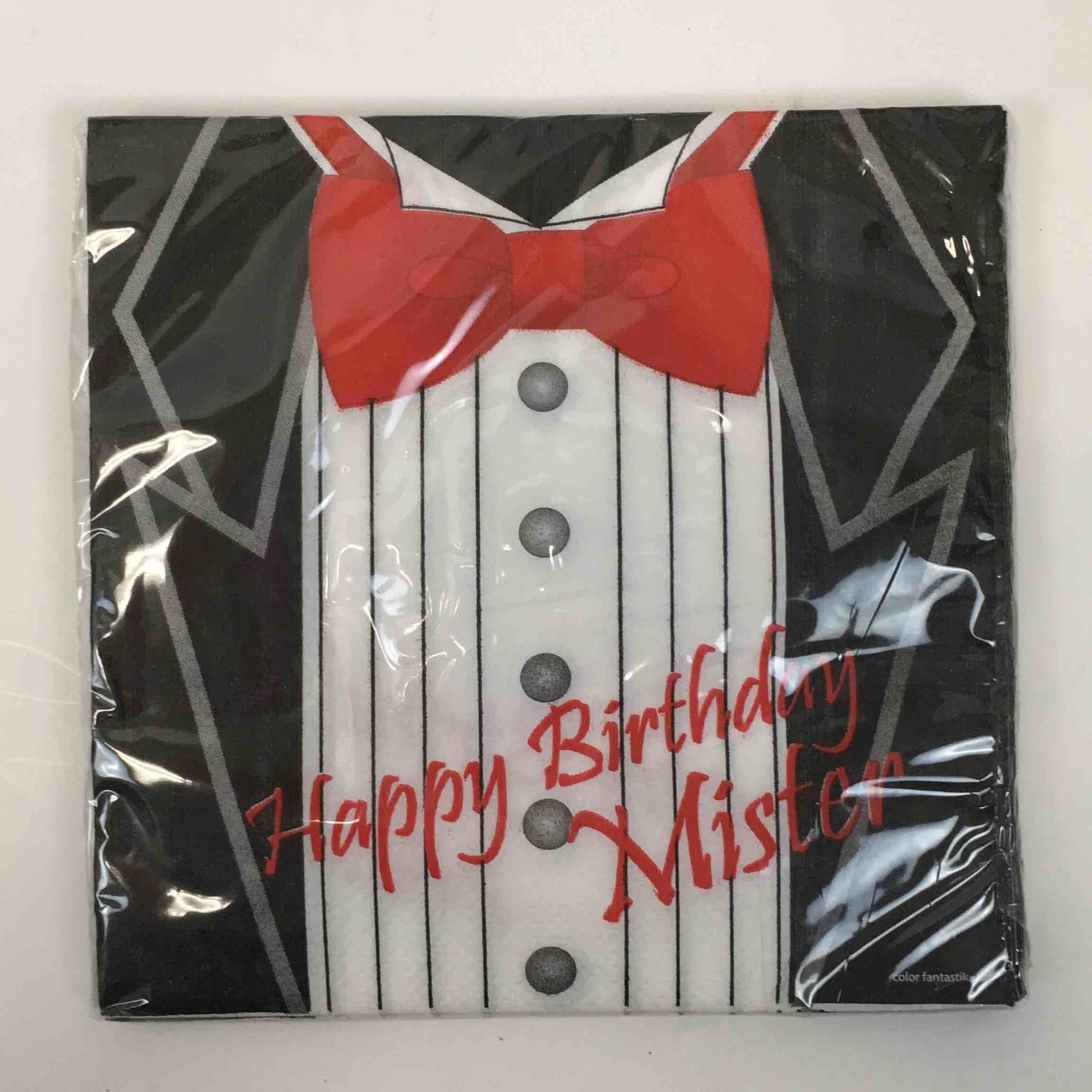 ENSEMBLE BIRTHDAY MISTER LUNCH NAPKINS 16pcs