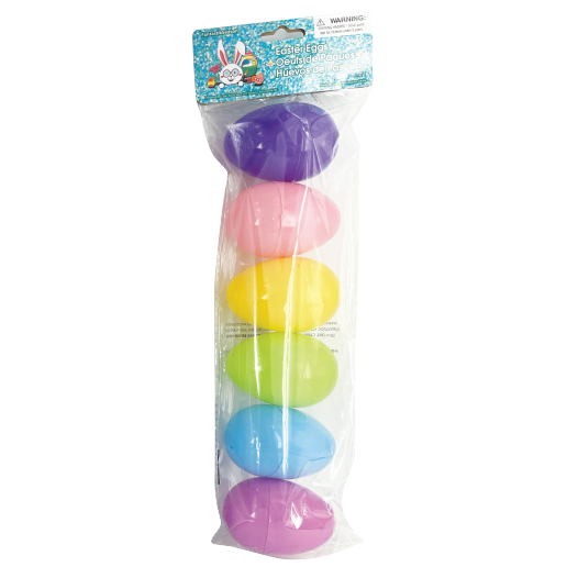 EASTER EGG FILLERS PASTEL 3.5IN 6PCS