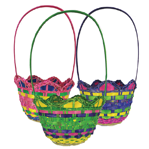 EASTER DECOR EGG SHAPED BASKET