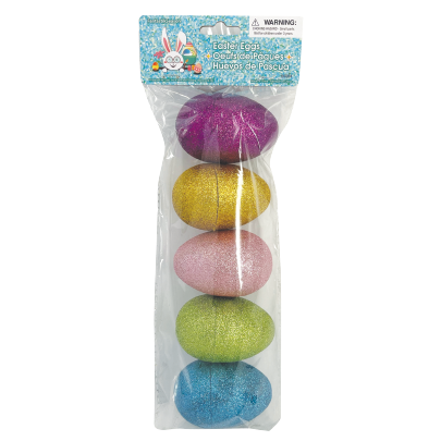 EASTER EGG FILLERS GLITTER 3.5IN 5PCS