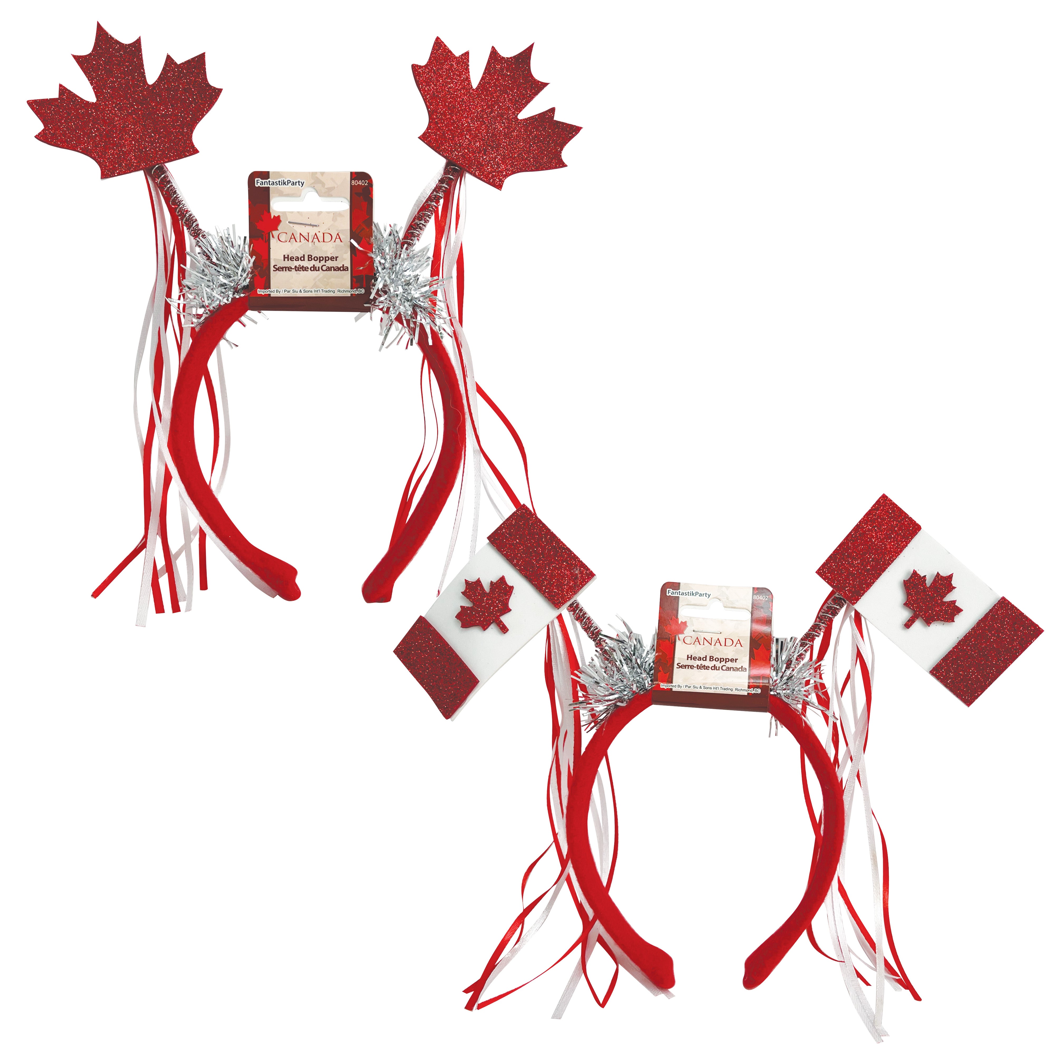 CANADA DAY Toy Glitter Headband W/Fringes