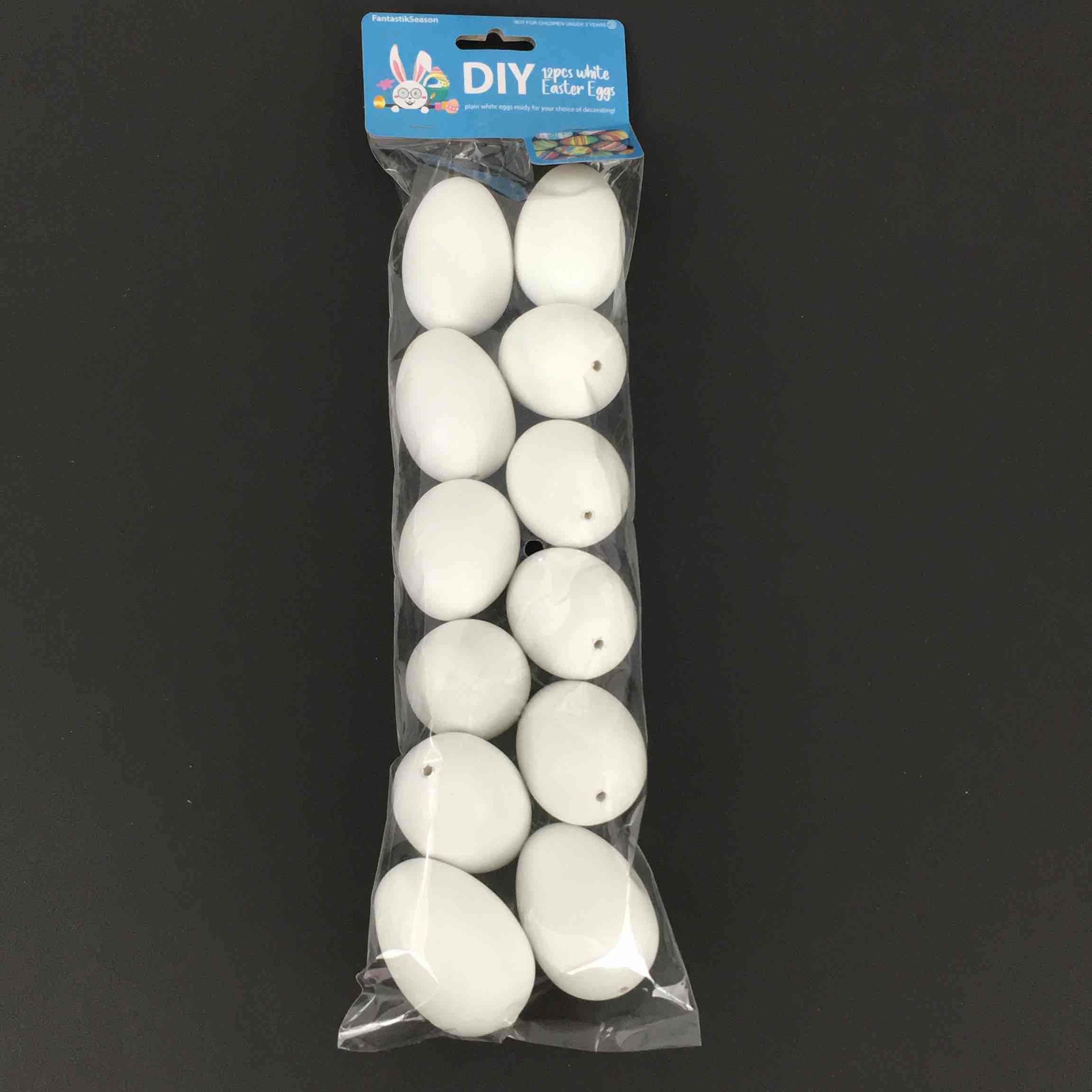 EASTER EGGS "PAINT YOURSELF" DIY 2.5IN 12PCS