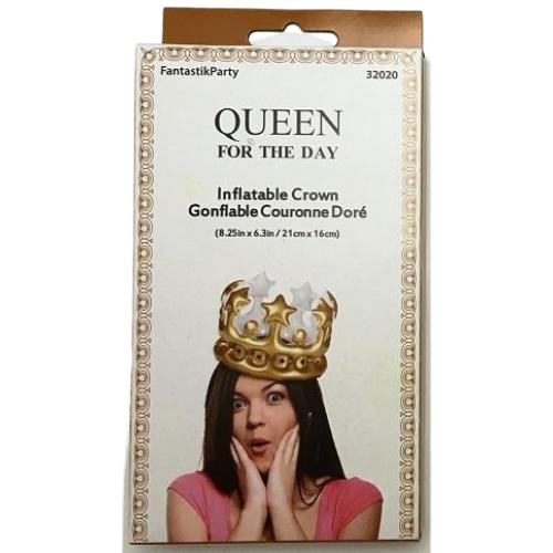 PRINCESS QUEEN CROWN INFLATABLE GOLD