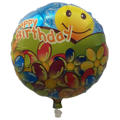 BALLOON FOIL ROUND 18" (Air-filled) Sunny Bday
