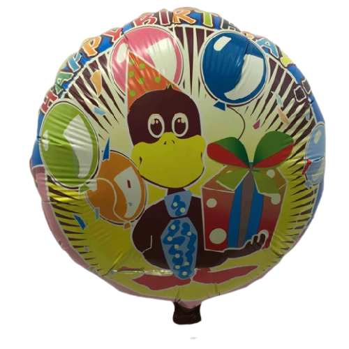 BALLOON FOIL ROUND 18" (Air-filled) Birthday Animal