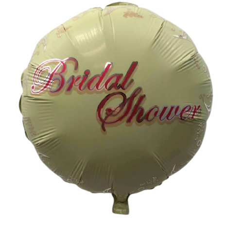 BALLOON FOIL ROUND 18" (Air-filled) Bridal Shower