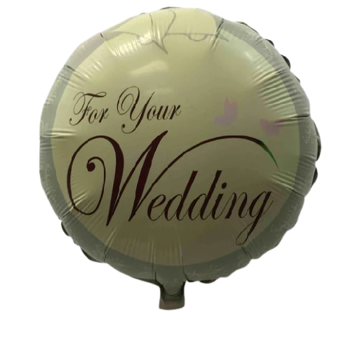 BALLOON FOIL ROUND 18" (Air-filled) Wedding