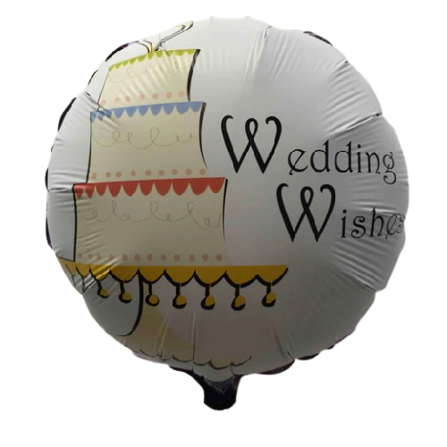 BALLOON FOIL ROUND 18" (Air-filled) Wedding