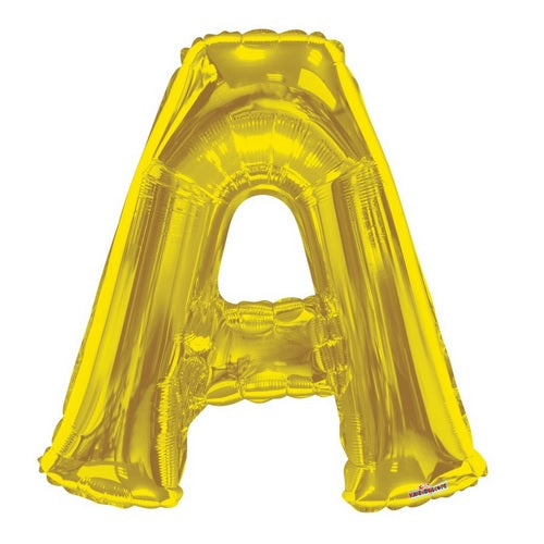 BALLOON FOIL LETTER 34in Gold A