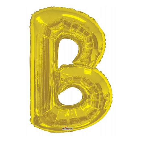 BALLOON FOIL LETTER 34in Gold B