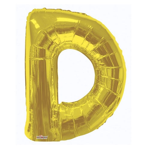 BALLOON FOIL LETTER 34in Gold D