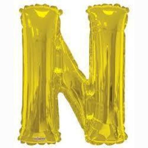 BALLOON FOIL LETTER 34in Gold N