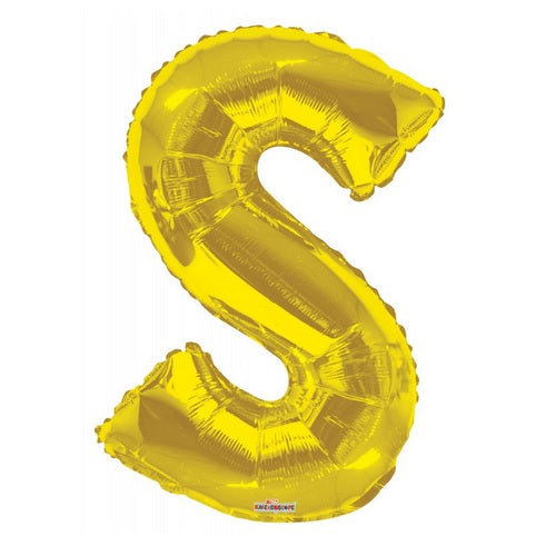 BALLOON FOIL LETTER 34in Gold S