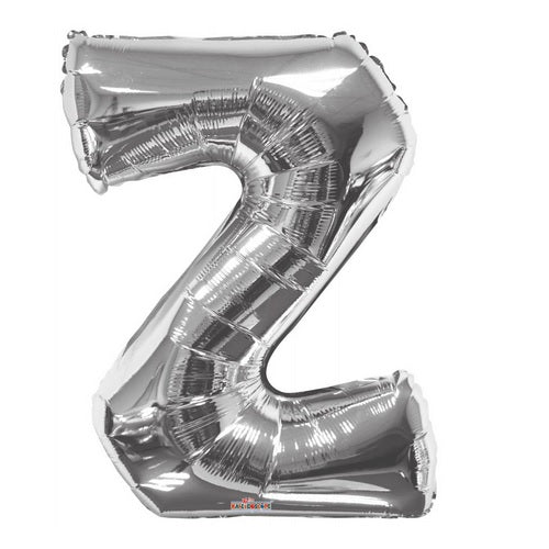 BALLOON FOIL LETTER 34in Silver Z