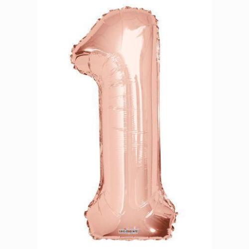 BALLOON FOIL NUMBER 34in Rose Gold 1