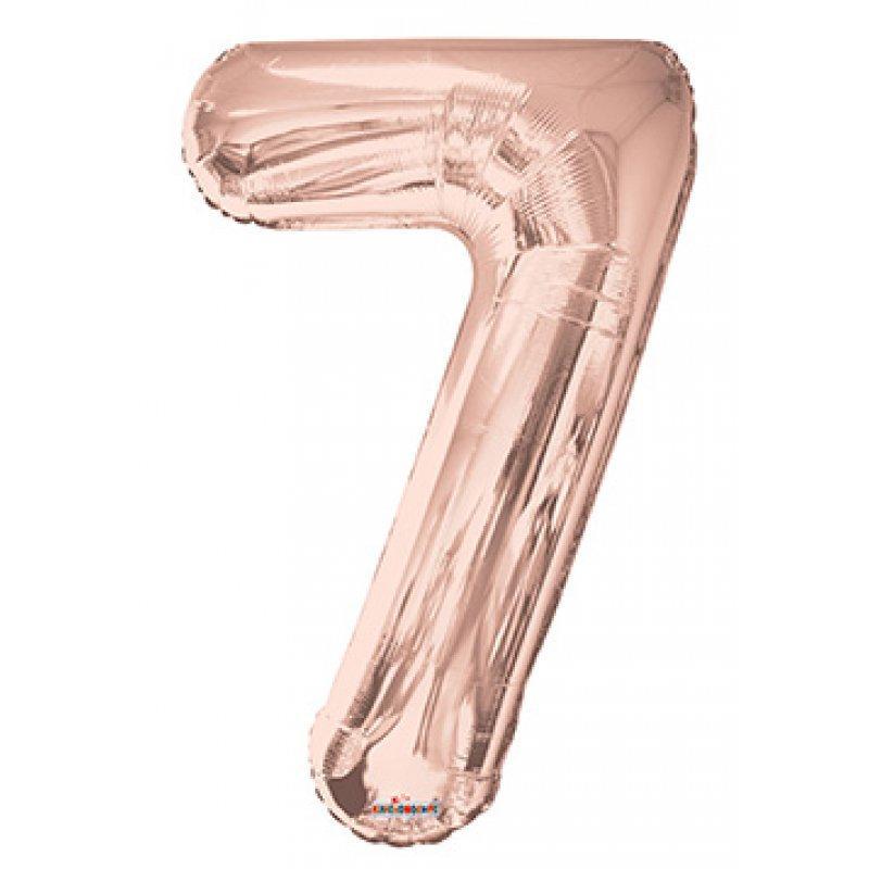 BALLOON FOIL NUMBER 34in Rose Gold 7