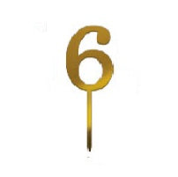 CONSUMABLES CAKE TOPPER NUMERAL "6"