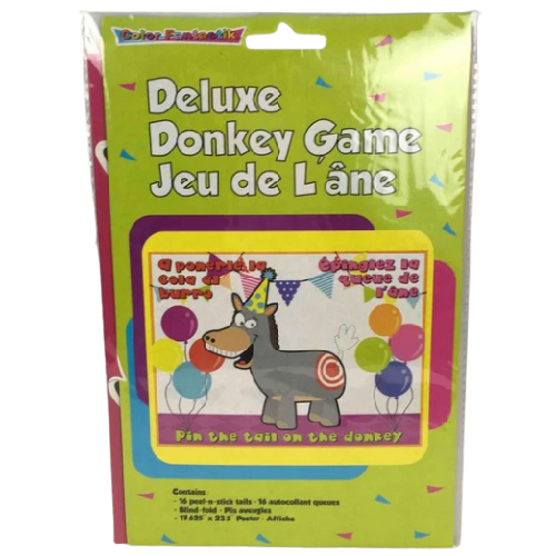 PARTY GAME DELUXE DONKEY PIN THE TAIL