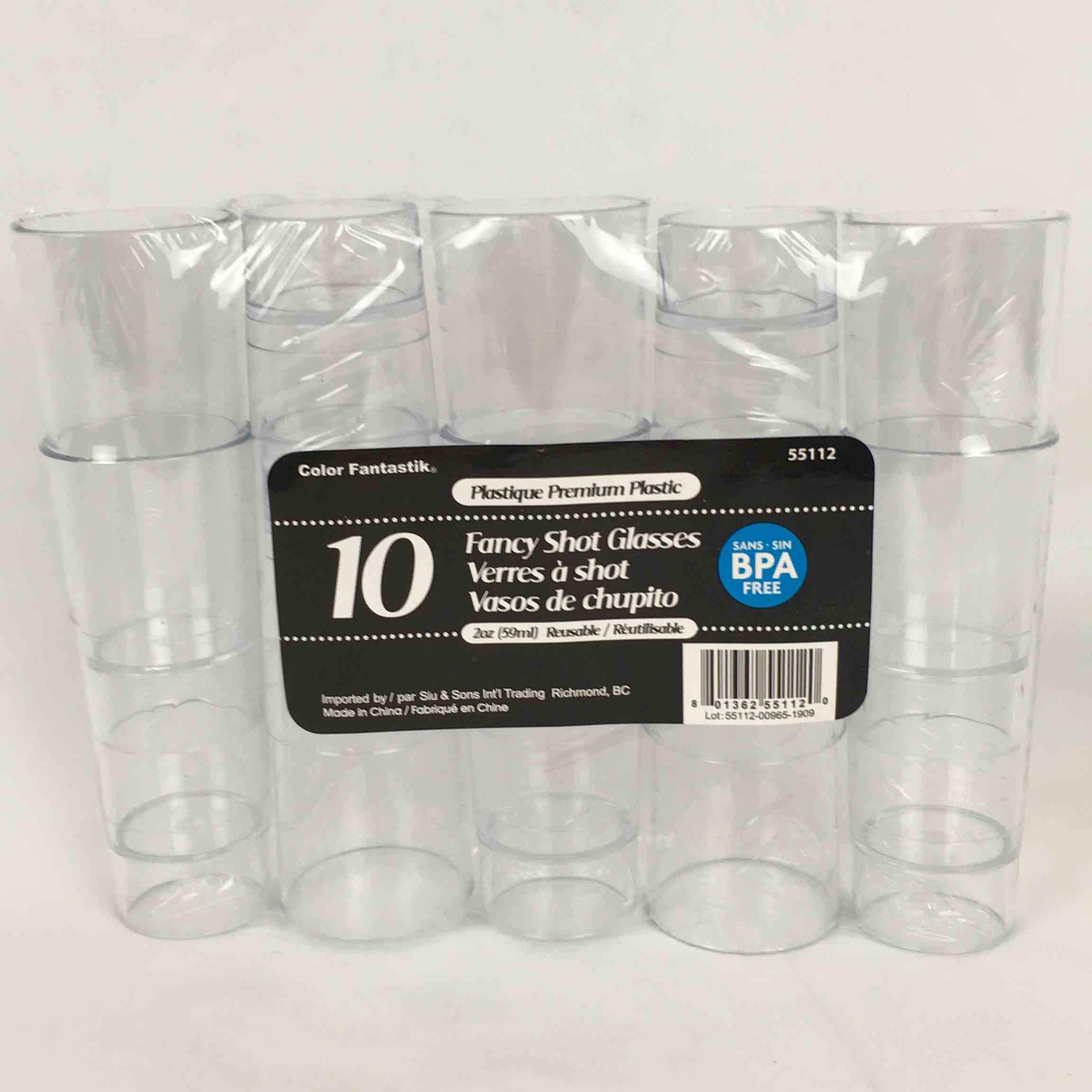 PLASTIC SHOT GLASSES 10pcs