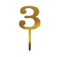 CONSUMABLES CAKE TOPPER NUMERAL "3"