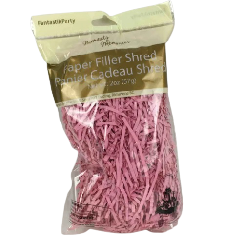 BASKET SHRED KRAFT PINK