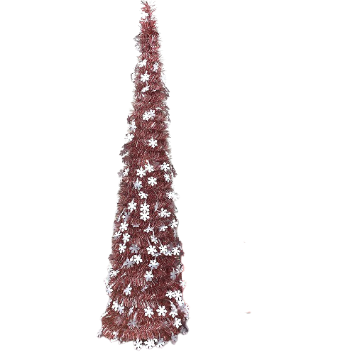 5FT TINSEL TREE ROSE GOLD