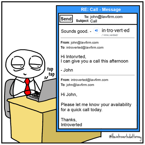 Introverted Attorney colleague misspelling name 5