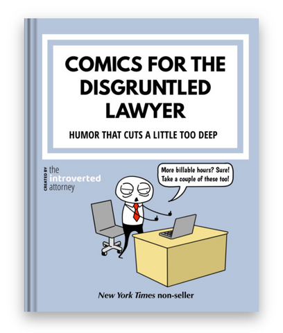 The Introverted Attorney comic book humorous comics about lawyer life