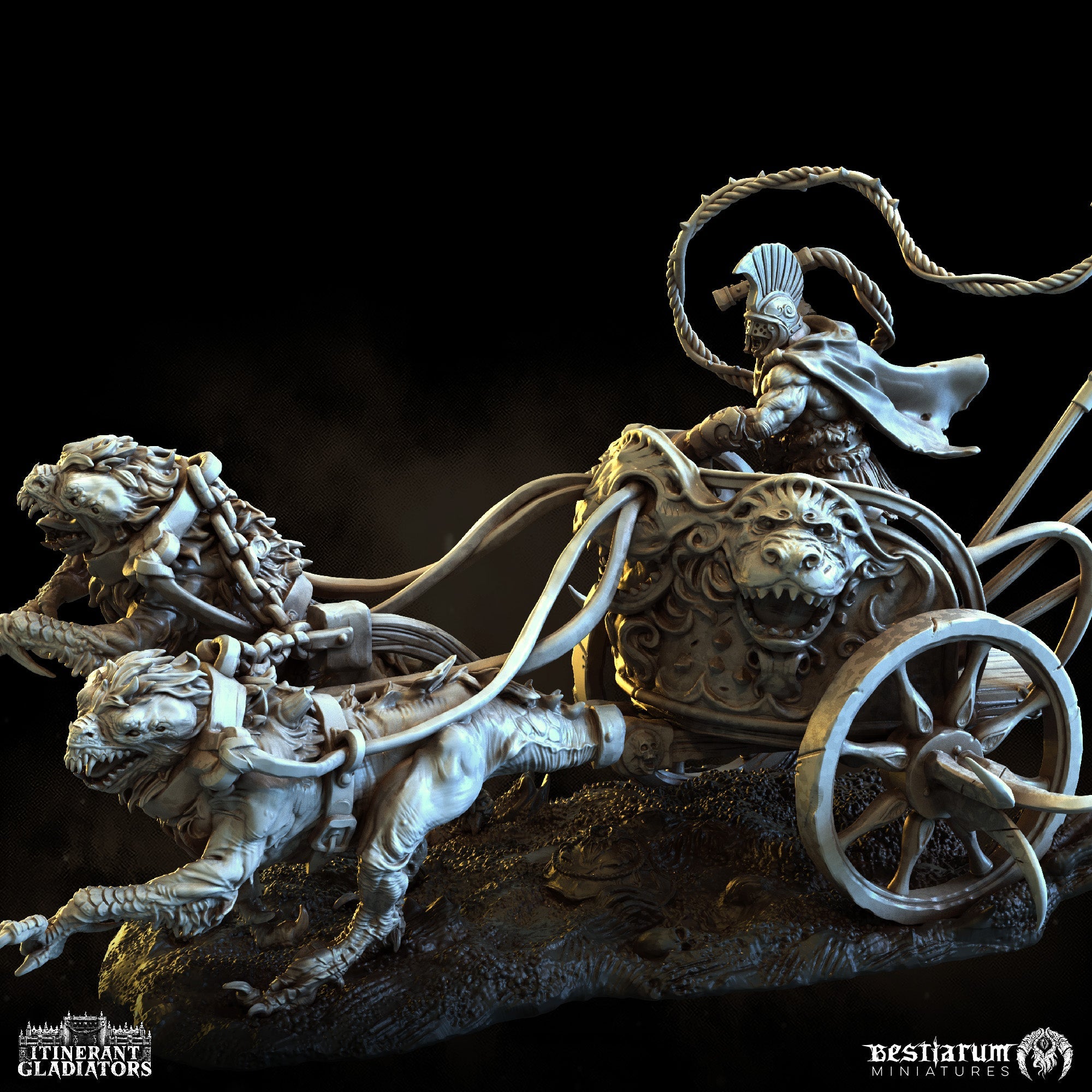 Essedarii Chariot | Itinerant Gladiators | Bestiarum | Miniatures | D&D | Wargaming | DnD