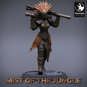Amazon Heavy Soldier Mace Squadron - Mist of the Jungle - Rescale Miniatures - Wargaming D&D DnD - Dungeon Artifacts