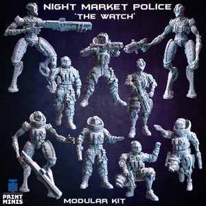 The Watch - Night Market Police - Print Minis - Wargaming D&D DnD